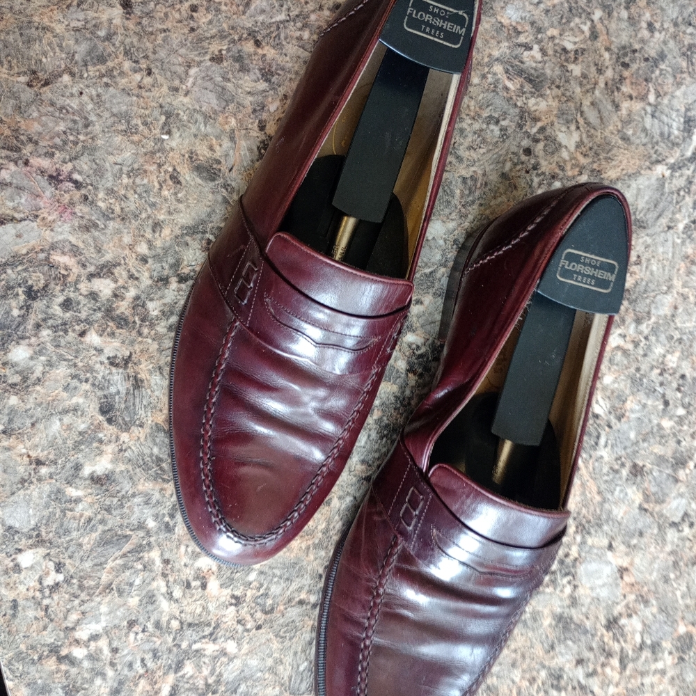 CHURCHS Men's Burgundy Handmade Slipon Penny Loafer Size 10M
